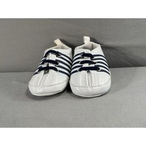 K-Swiss Baby Shoes 3 Sneaker Style White With Navy Stripes